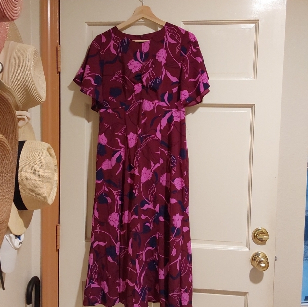 Floral Pink and Purple Dress